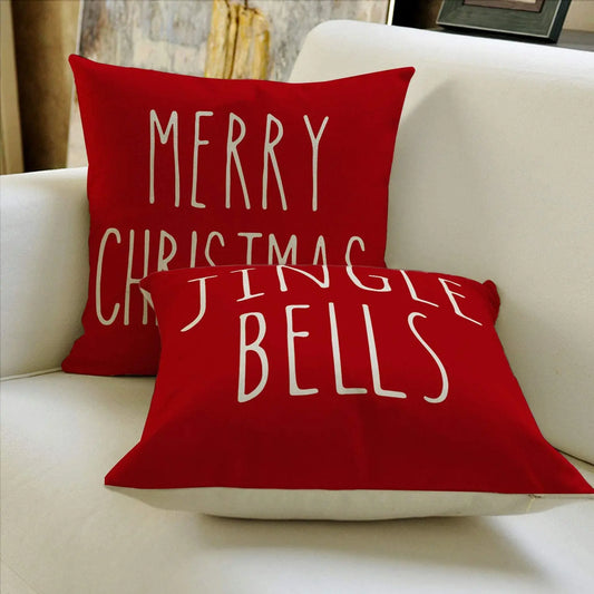 Red Christmas Pillows Soft Cushion Covers for Living Room Sofa Couch Throw Decorative Pillowcase for Bed Warm Color Home Decor