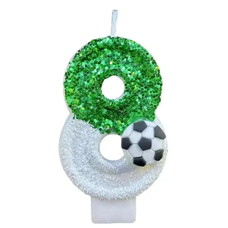 Creative Football Digital Shape for Birthday Birthday Number Candles for Cakes Decorative Number Candles Cake Topper Decoration