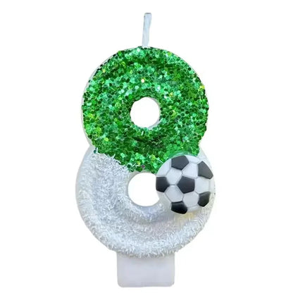 Creative Football Digital Shape for Birthday Birthday Number Candles for Cakes Decorative Number Candles Cake Topper Decoration