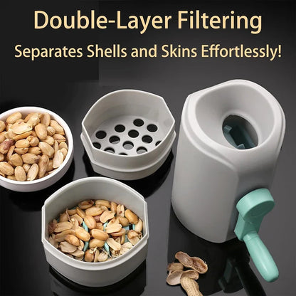 Easy-Clean Automatic Peanut Sheller - Effortless Nut Cracker for Home & Restaurant Use, Food Grade, De-Shelling Machine
