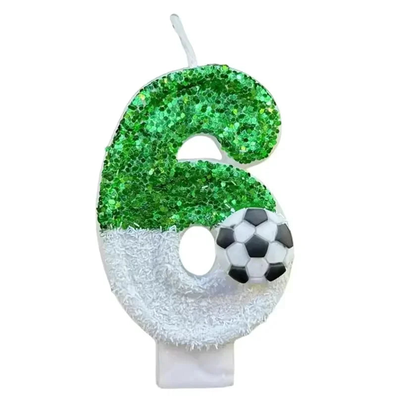 Creative Football Digital Shape for Birthday Birthday Number Candles for Cakes Decorative Number Candles Cake Topper Decoration