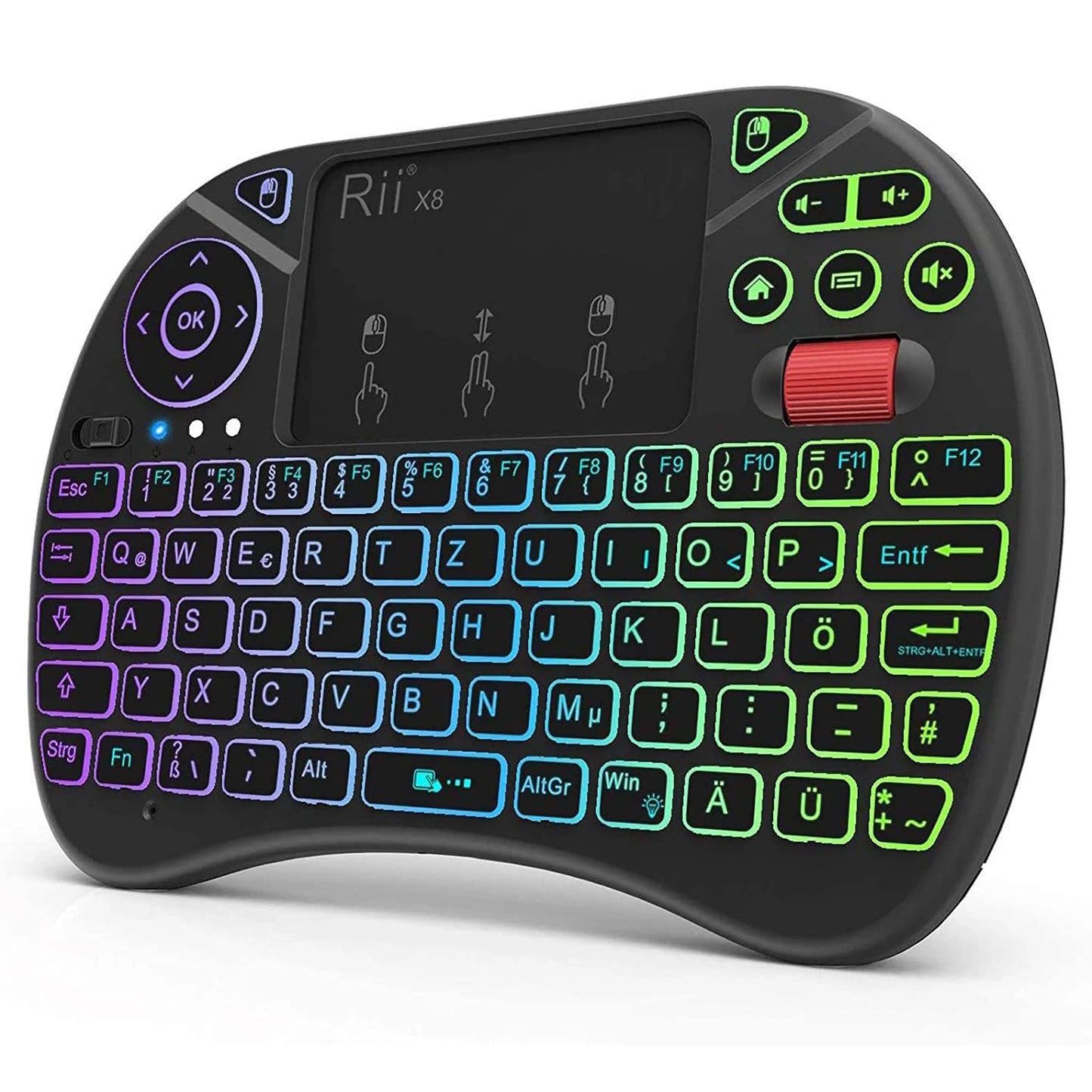 Mini Keyboard Rii X8 2.4GHz Wireless Keyboard with Touchpad Backlit for PC/Android TV Box/iPad