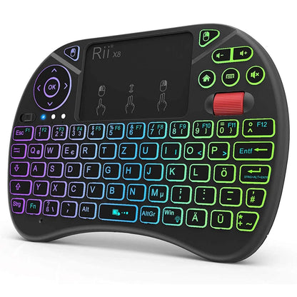 Mini Keyboard Rii X8 2.4GHz Wireless Keyboard with Touchpad Backlit for PC/Android TV Box/iPad