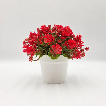 15cm Artificial Eucalyptus in Pot, Realistic Fake Greenery Plant Mini Potted Plant for Home Office Desk Decor, Table Centerpiece