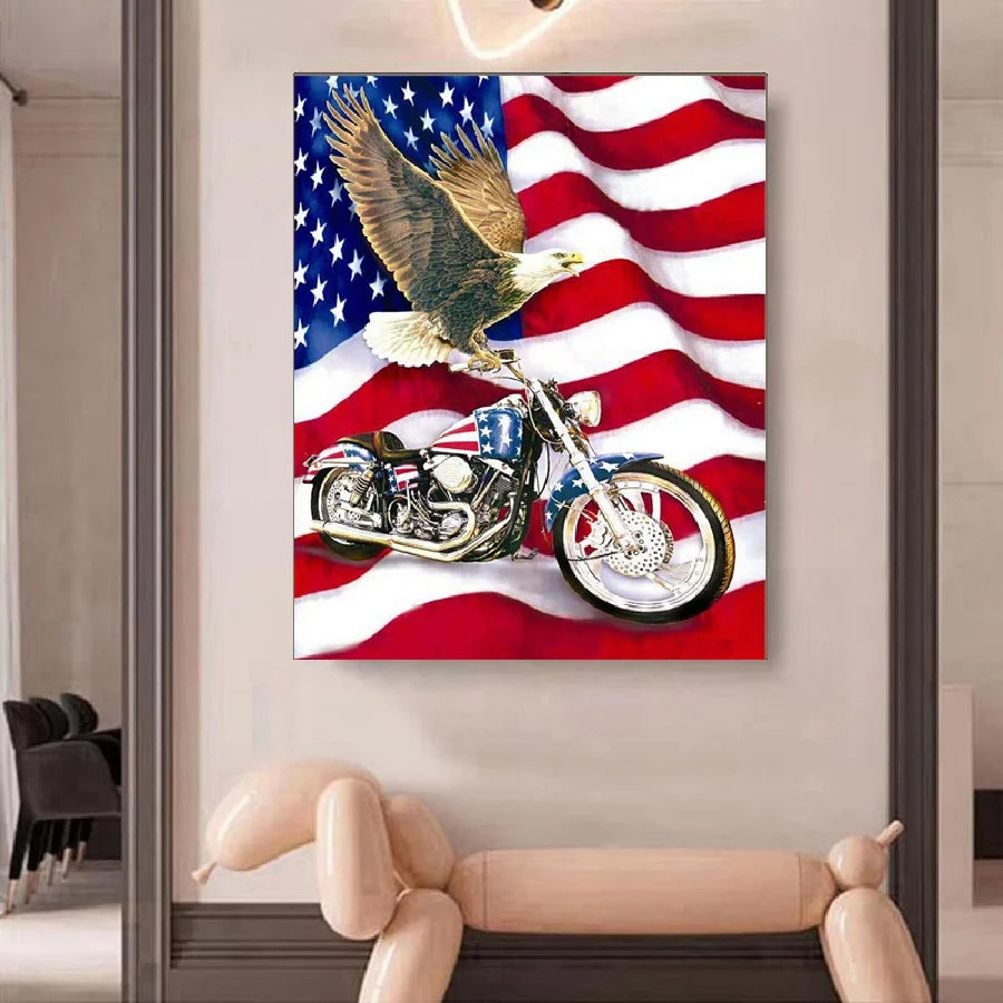 2026 New style Eagle Cross Stitch Kit DIY Embroidery Home Wall Decor Gift Handmade Material Frameless Semi-Finished