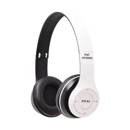 P47 Wireless Earphones 5.0 Bluetooth Headset Folding Series HiFi Stereo Bass Sports Game Headset With Mic For Mobile Phone Game