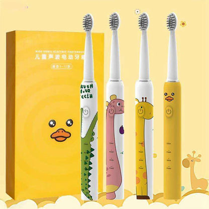 Compatible with Oral B Children kids Sonic Electric Toothbrush Cartoon For Kids USB Rechargeable Soft Automatic Waterproof