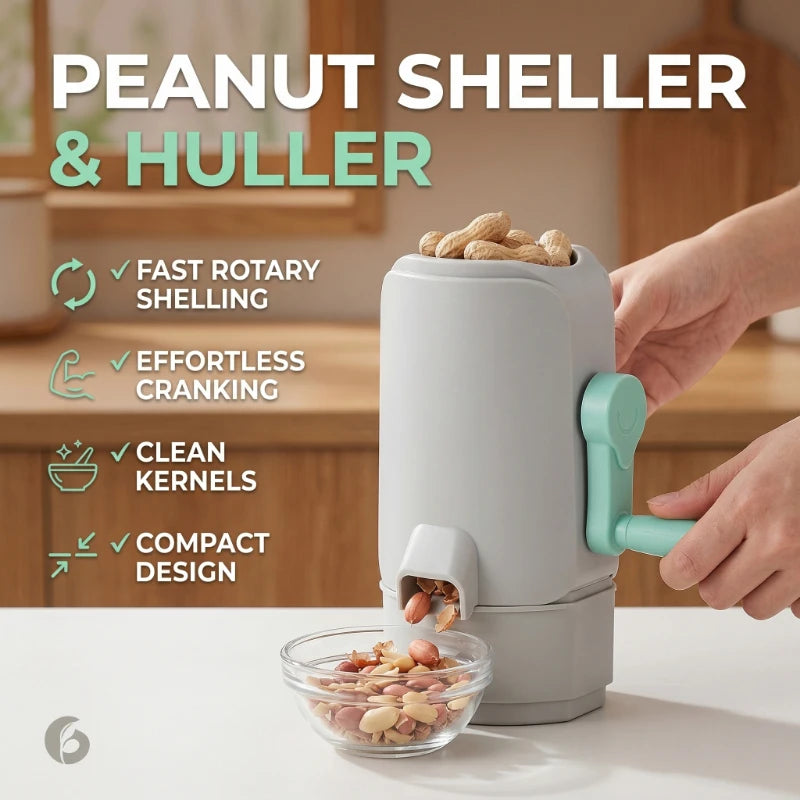 Easy-Clean Automatic Peanut Sheller - Effortless Nut Cracker for Home & Restaurant Use, Food Grade, De-Shelling Machine