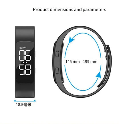 Electronic Smart Sports Pedometer Timing Vibrating Alarm Clock Luminous Waterproof LED Electronic Bracelet T8