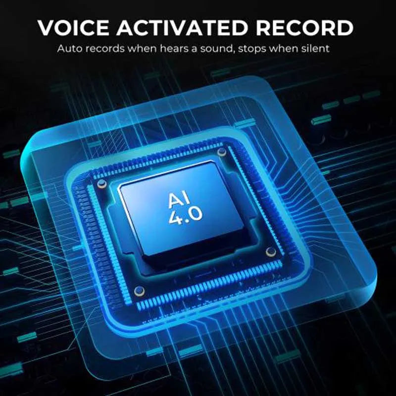 Mini Voice Recorder Voice-activated & Magnetic 64G 128G Capacity Noise Cancelling