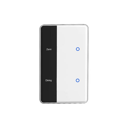 Zemismart DIY Name Switch Zigbee Smart Display Screen Touch Light Switch US Type Works with Tuya Alexa Google Home Voice Control
