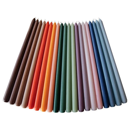 4Pcs Gradient Color Candle Conical Long Rod Candles Dripless Smokeless Candle Romantic Wedding Birthday Party Table Decoration