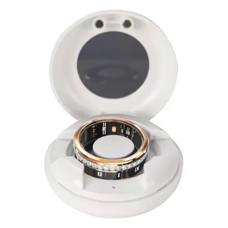 Diamond Smart Ring For Xiaomi Samsung Ring Heart Rate Pressure Blood Oxygen Sleep monitoring IP68 Waterproof Sport Modes Ring
