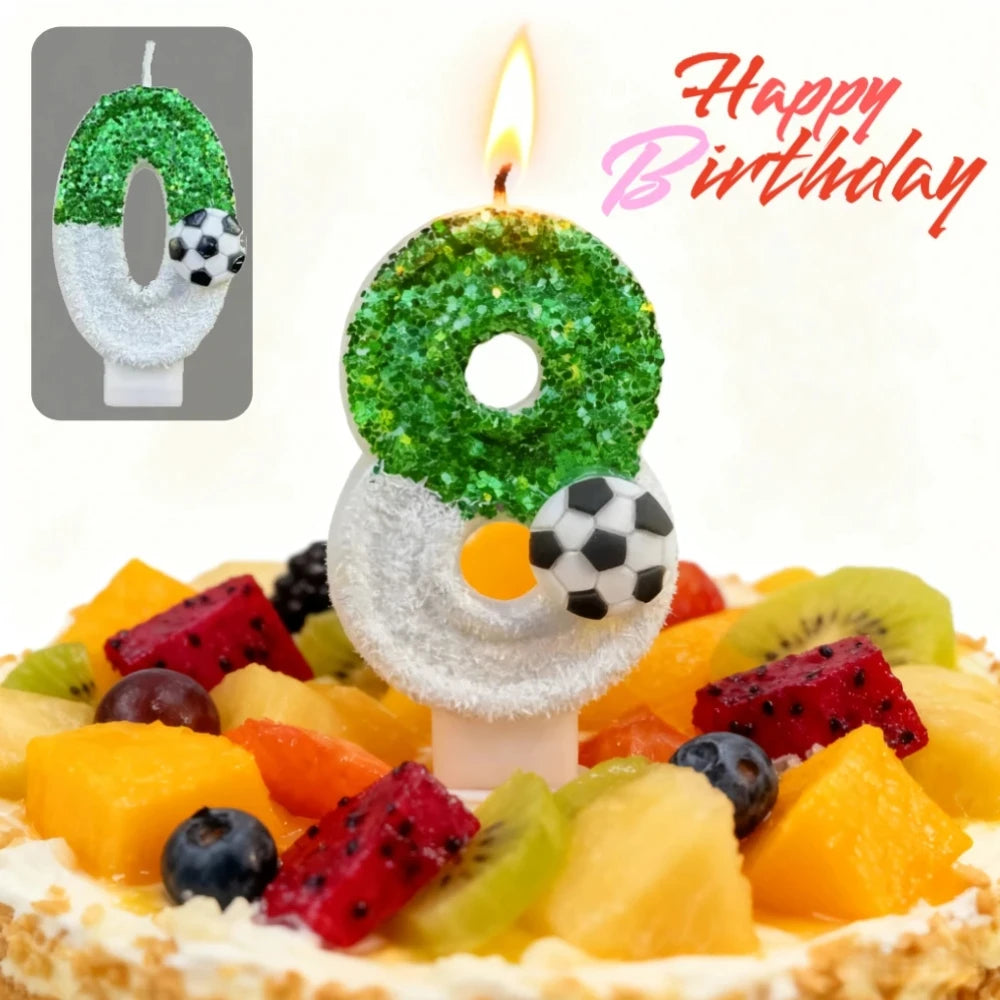 Creative Football Digital Shape for Birthday Birthday Number Candles for Cakes Decorative Number Candles Cake Topper Decoration