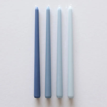 4Pcs Gradient Color Candle Conical Long Rod Candles Dripless Smokeless Candle Romantic Wedding Birthday Party Table Decoration