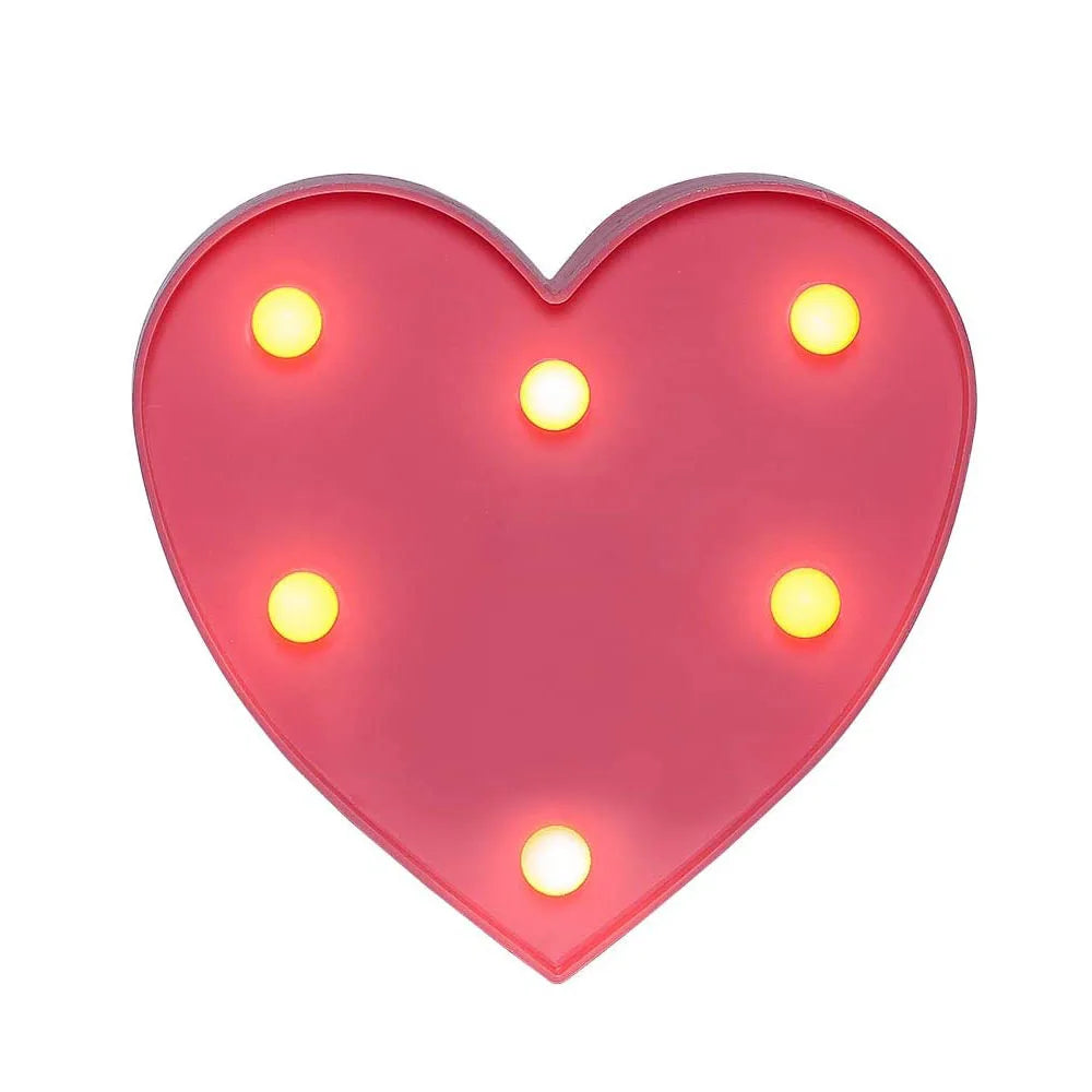 Luminous Number Lamp Alphabet Letter LED Lights Birthday Valentine's Day Wedding Party Decor 0-9 Digital A-Z Letters Night Light