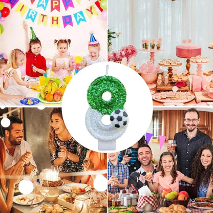 Creative Football Digital Shape for Birthday Birthday Number Candles for Cakes Decorative Number Candles Cake Topper Decoration