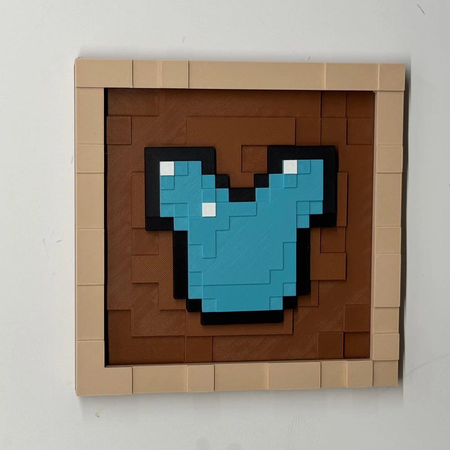 3D Printing 17.5cm Pixel Item Display Frame Magnetic Wall Decor Retro Game Style Collectible Desk Ornament Gift