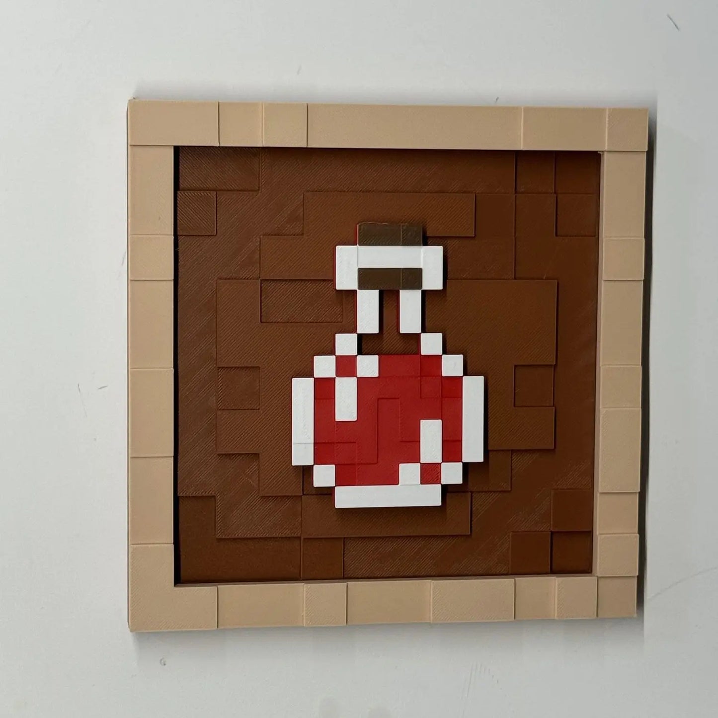 3D Printing 17.5cm Pixel Item Display Frame Magnetic Wall Decor Retro Game Style Collectible Desk Ornament Gift