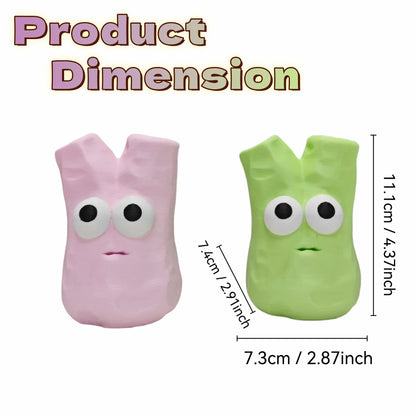 Cute Monster Toothbrush Holder, Funny Cartoon Pen Cup, Double Hole Bathroom Storage Organizer for Home Decor
