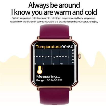 Gfordt Smart Watch Men Women 1.69" HD Screen Bracelet Waterproof Weather Heart Rate Monitoring Sleep Detection SmartWatch