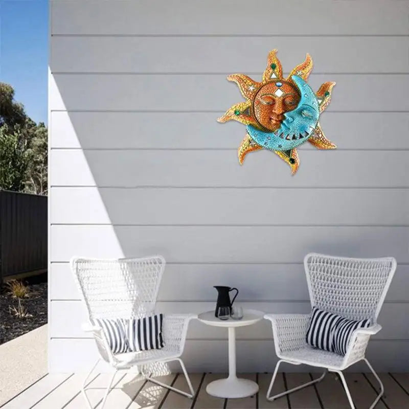 PVC Craftsmanship, Sun and Moon Indoor and Outdoor Decoration,geometric Wall Pendants, Festival Decoration,background Decoration