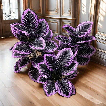 18-Headed Artificial Violet Plants Realistic Floor Bonsai Plant Indoor for Home Weddings Hotels Gardens Photography Decorations
