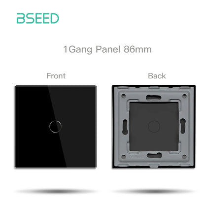BSEED Zigbee Smart Switch 1/2/3Gang Touch Light Switch 2Way Function Part Smart Home Tuya Alexa Control Without Glass Panel