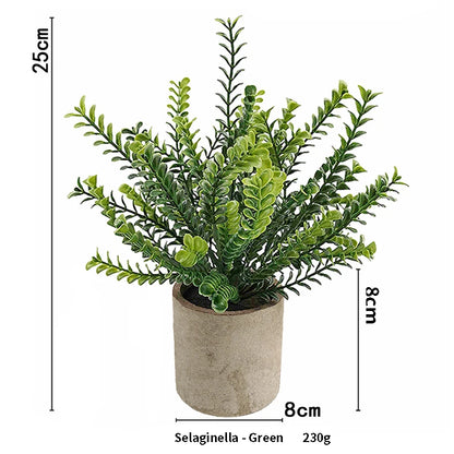 Artificial Plant Potted Eucalyptus Plant Small Fake Flower Bonsai With Pot Mini Plant Desktop Office Home Restaurant Decoration