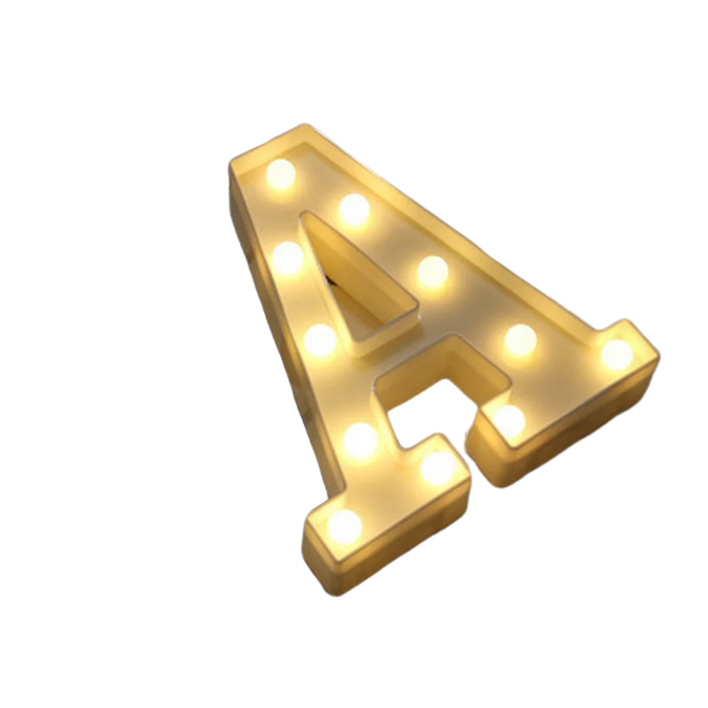 Luminous Number Lamp Alphabet Letter LED Lights Birthday Valentine's Day Wedding Party Decor 0-9 Digital A-Z Letters Night Light