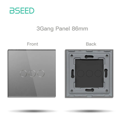BSEED Zigbee Smart Switch 1/2/3Gang Touch Light Switch 2Way Function Part Smart Home Tuya Alexa Control Without Glass Panel