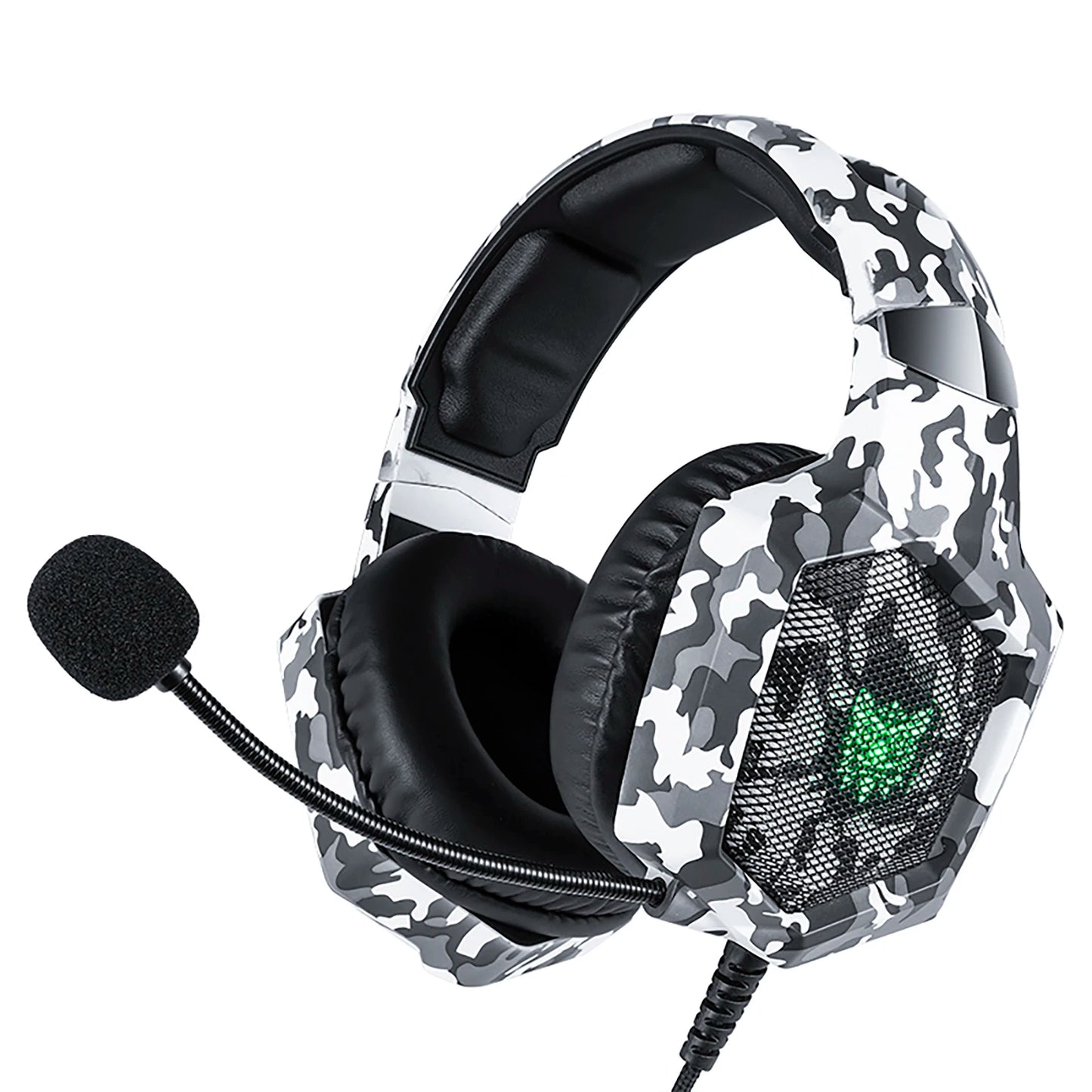 Onikuma Gaming Headset w/Mic - Noise-Cancelling Mic, 7.1 Surround Sound, RGB Lights - PS5/PS4/Xbox/PC - Over-Ear Wired (3.5mm)