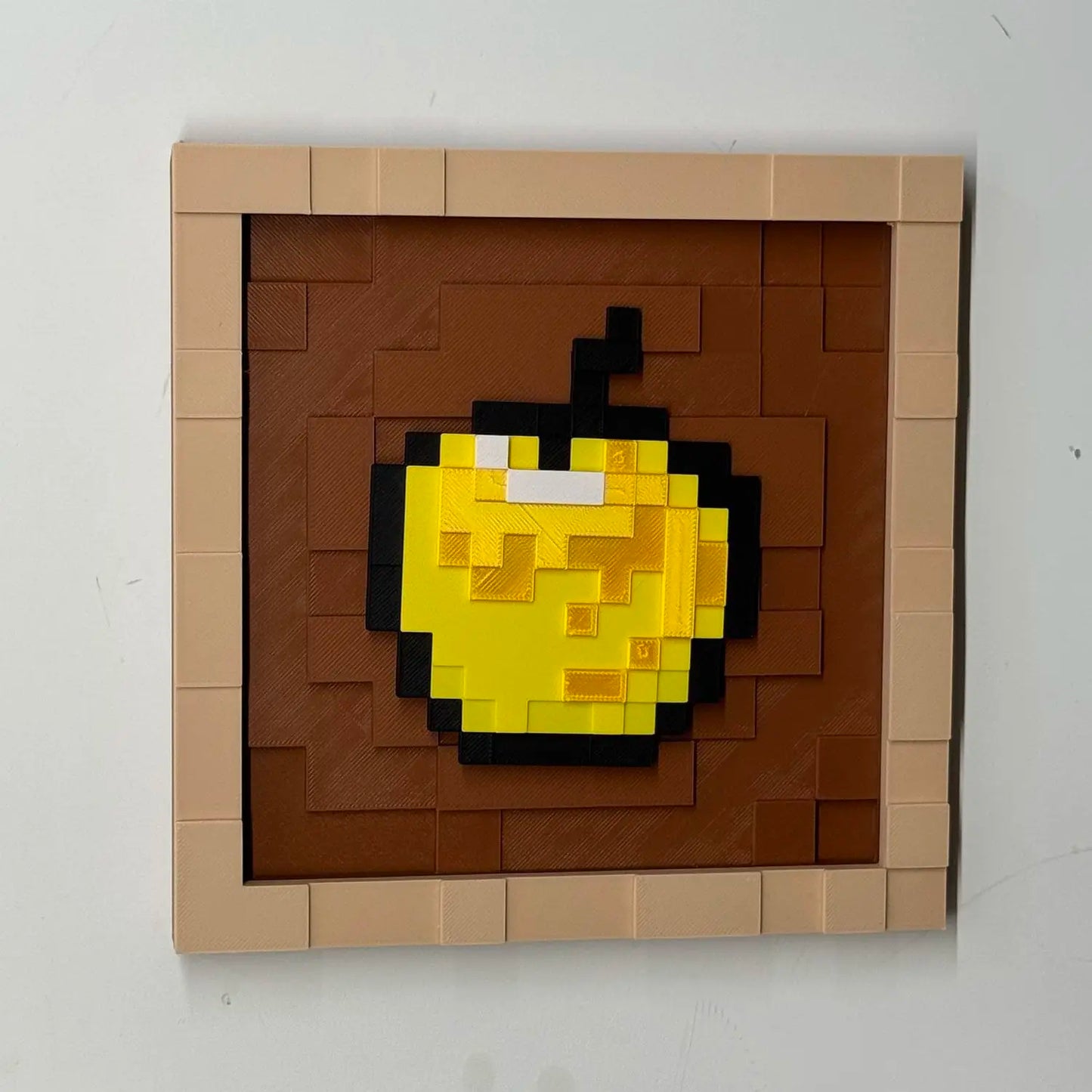 3D Printing 17.5cm Pixel Item Display Frame Magnetic Wall Decor Retro Game Style Collectible Desk Ornament Gift