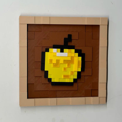 3D Printing 17.5cm Pixel Item Display Frame Magnetic Wall Decor Retro Game Style Collectible Desk Ornament Gift