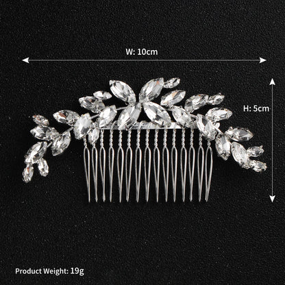 Fashion Classic Crystal Hair Comb Elegant Jewellery Headpiece Bridal Wedding Hair Accessories Hair Ornament Holiday Gifts