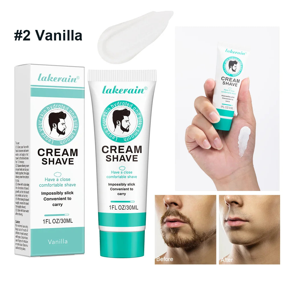 Hydrating Mens Shaving Cream Comfortable Shave Cream for Man Beard Shaving Foam Reduce Friction Lemon/vanilla Scent