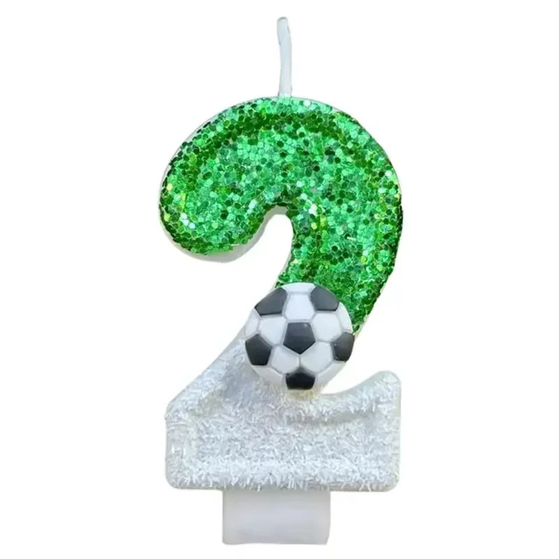 Creative Football Digital Shape for Birthday Birthday Number Candles for Cakes Decorative Number Candles Cake Topper Decoration