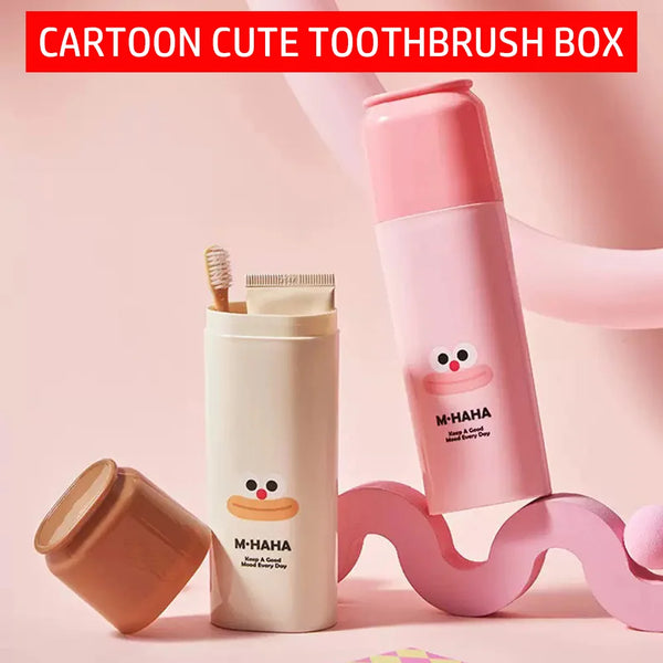 Cartoon Cute Toothbrush Box, Travel Container, Toothbridge Storage Box, Suitable for Personal Care and Home Furnishings