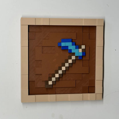3D Printing 17.5cm Pixel Item Display Frame Magnetic Wall Decor Retro Game Style Collectible Desk Ornament Gift