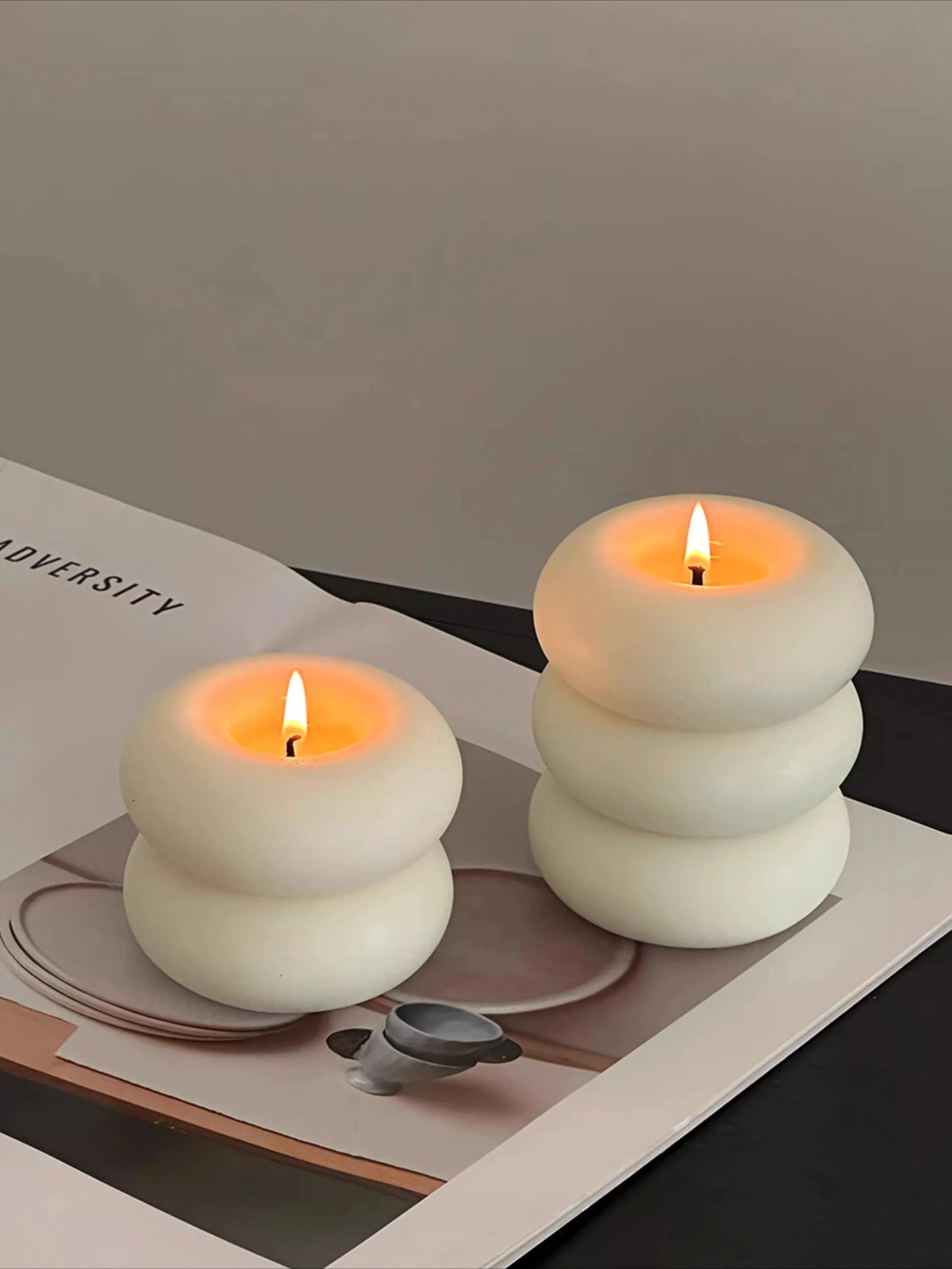 Handmade Donut Candle, Holiday Decor, Creative Handicraft Gift, Aromatherapy Candle Ornament, Birthday Present