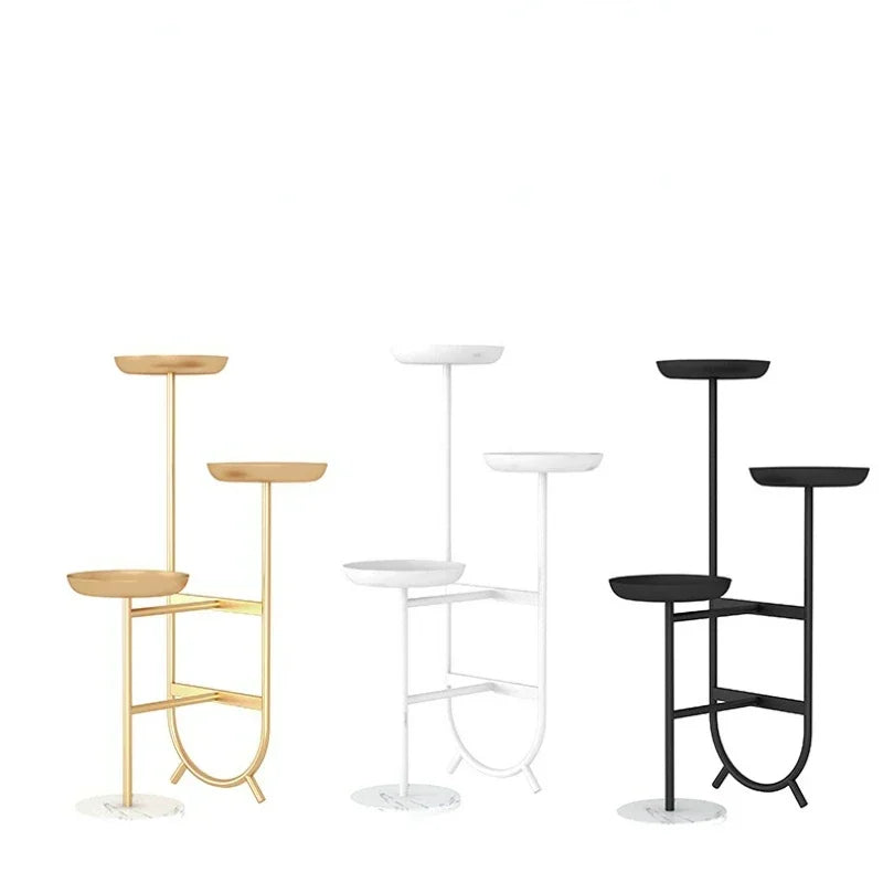 Modern Light Luxury Multi-Layer Iron Plant Stand Floor Flower Pot Rack for Balcony Living Room Decorative Bracket