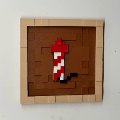 3D Printing 17.5cm Pixel Item Display Frame Magnetic Wall Decor Retro Game Style Collectible Desk Ornament Gift