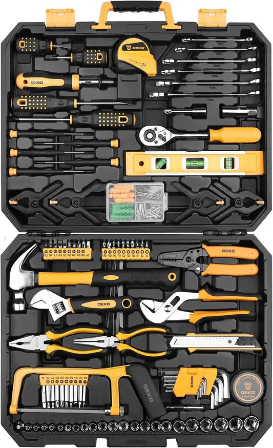 228-Piece Socket Wrench Set, Auto Repair Tool Kit with Plastic Case
