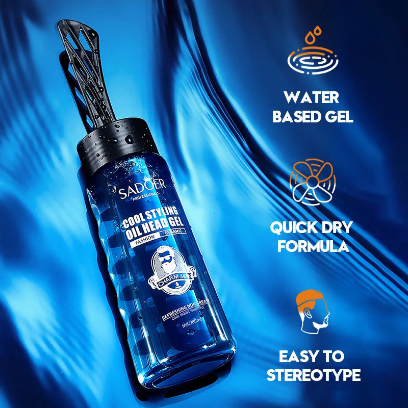Men's Styling Oil Head Gel Natural Fluffy Fragrance Hair Wax Fluffy Hair Pomade Wax Mud Hair Cream Salon Styling Gel Tool