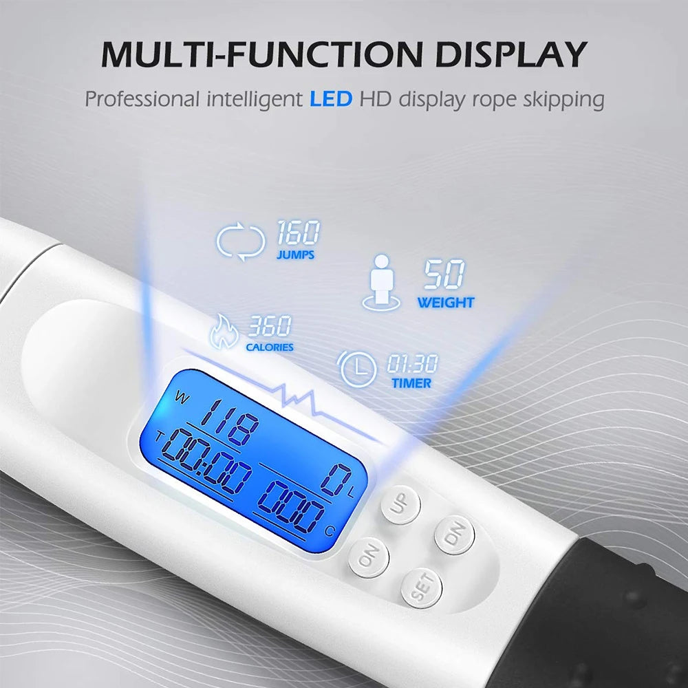 Fitness Training Electronic  Rope, High Definition Screen Digital Adjustable Length   Rope With Counter