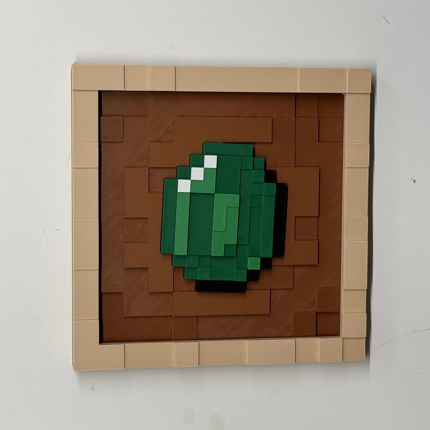 3D Printing 17.5cm Pixel Item Display Frame Magnetic Wall Decor Retro Game Style Collectible Desk Ornament Gift