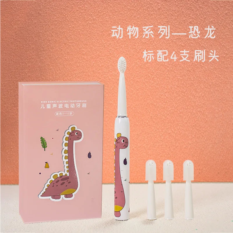Compatible with Oral B Children kids Sonic Electric Toothbrush Cartoon For Kids USB Rechargeable Soft Automatic Waterproof