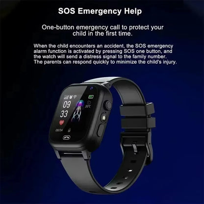 2026 Lenovo Kids GPS Smart Watch SOS Location Tracker SimCard Call Child SmartWatch Camera Waterproof Watch Gift For Ios Android