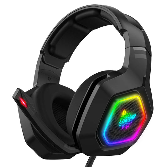 K10 RGB Gaming Headset Wired Headphones with Microphone Noise Cancelling Earphones for Computer PC Gamer