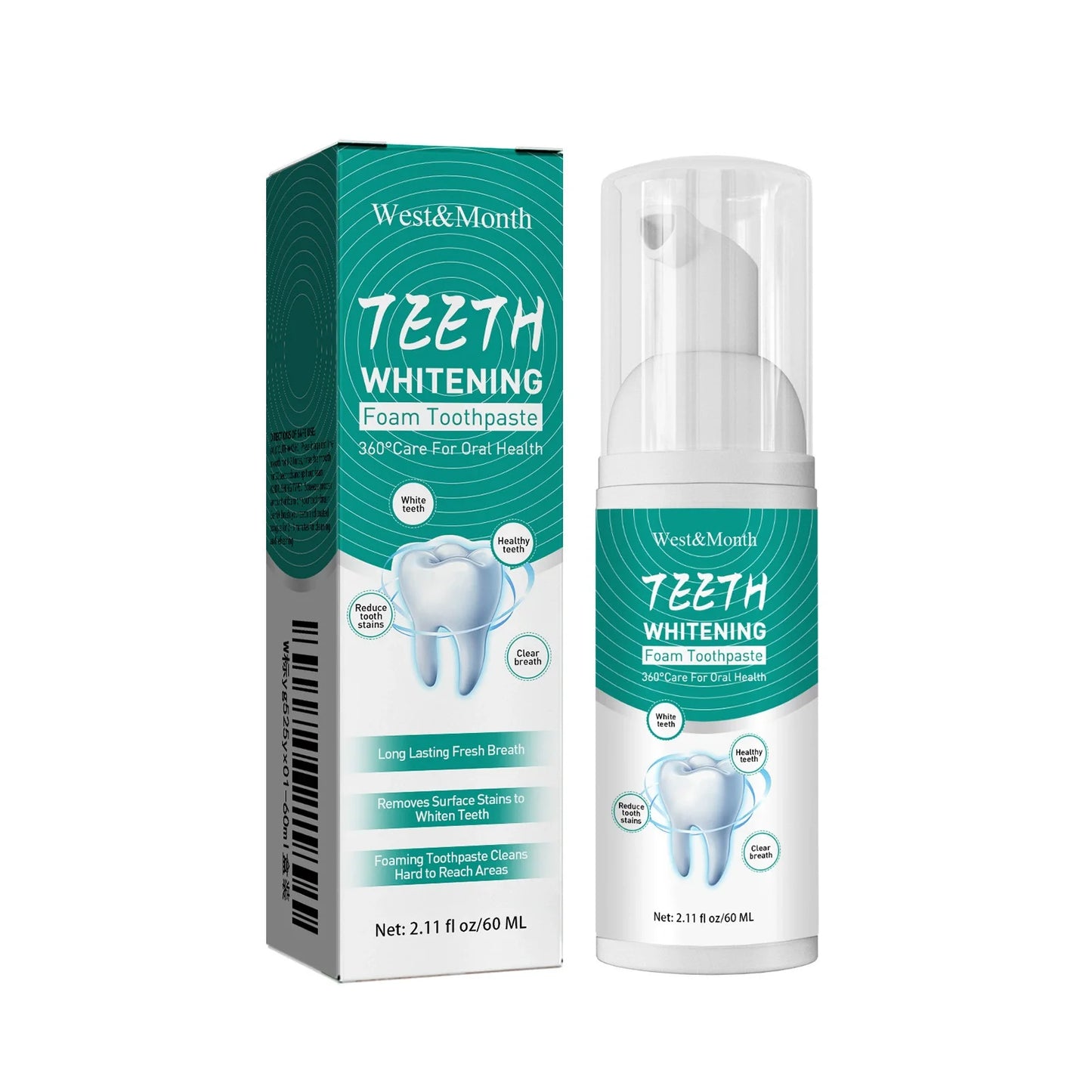 Whitening Foam Toothpaste Cleansing Prevent Cavities Remove Plaque Protect Gum Oral Health Freshen Breath Teeth Repairing Mousse
